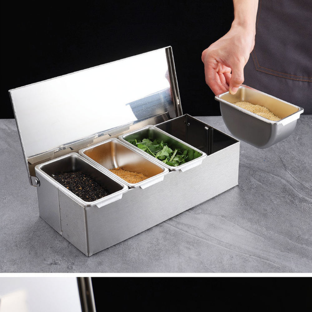 Commercial Kitchen Bin - Contenitore per condimenti da cucina, scatola
