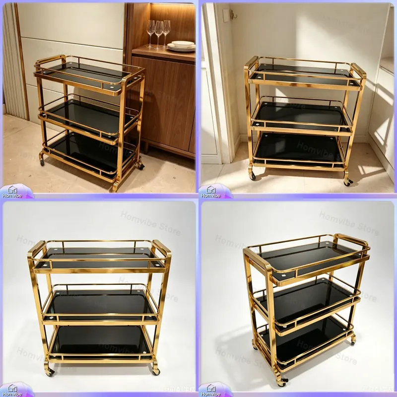 Commercial Kitchen And Bar - Carrello mobile a 3 ripiani in